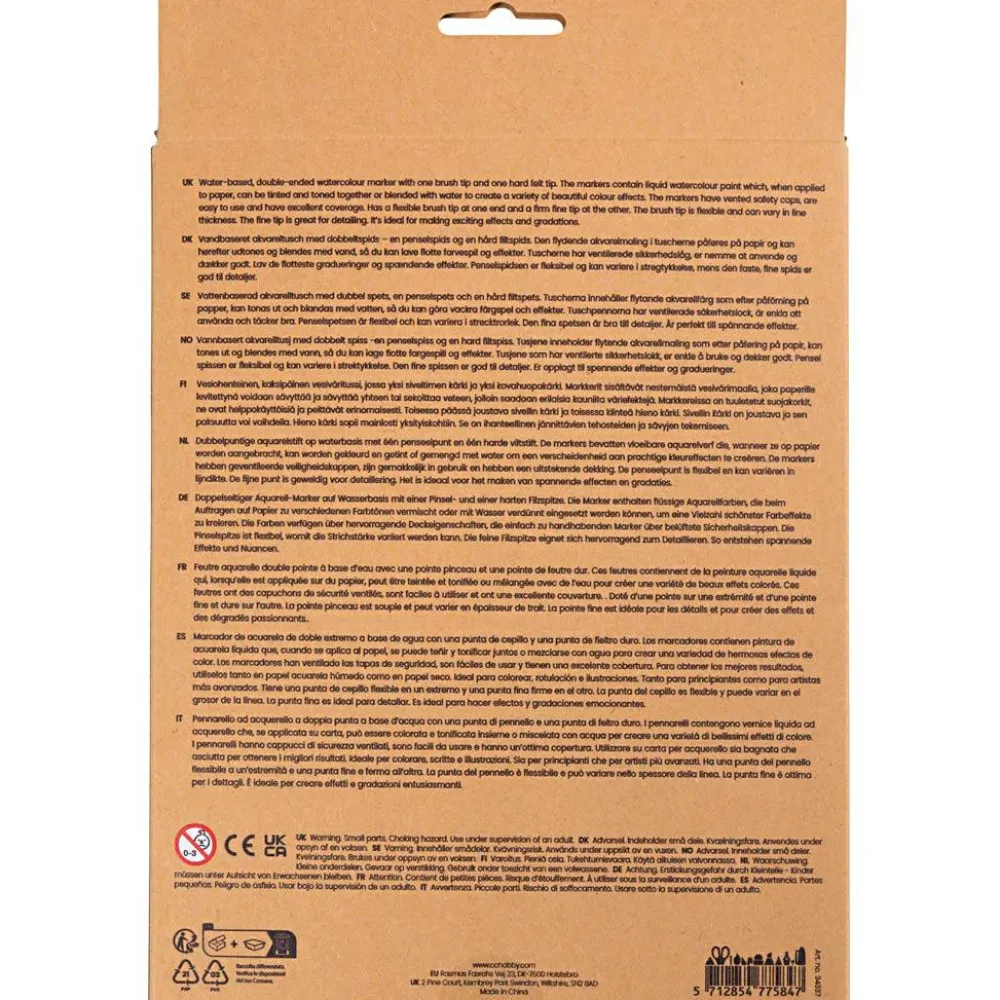 Online Creativ Company Akvareltusser - Pastel, 12 stk