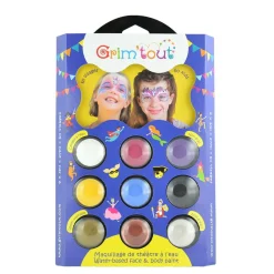 Clearance Grim'Tout Ansigtsfarve - Palette m. 9 farver - Enhjørning