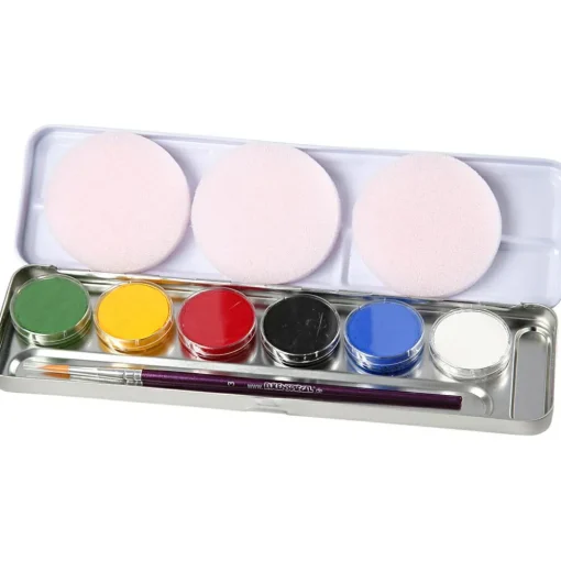 Outlet Ansigtsfarve - Palette m. 6 farver, Basis