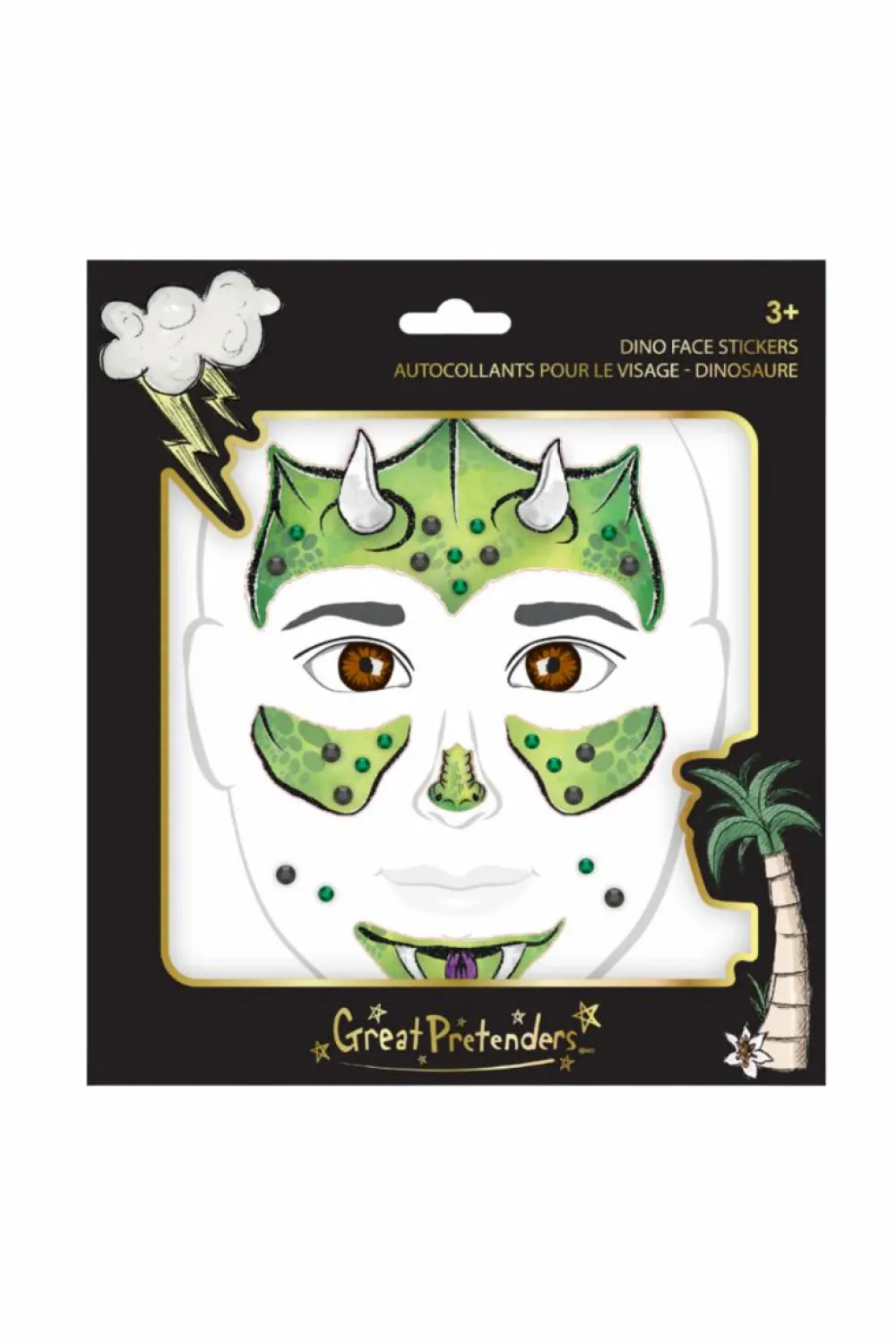Sale Great Pretenders Ansigtsklistermærker - Dinosaur