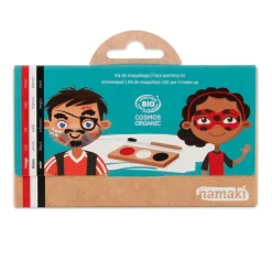 Ansigtsmaling m. 3 farver - Pirat & mariehøne