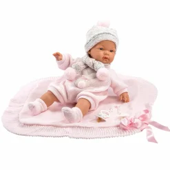 Online Babydukke - Lyserødt tøj, 38 cm