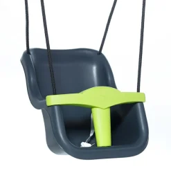 Discount DICE Babygynge - Antracit/lime (sort reb)