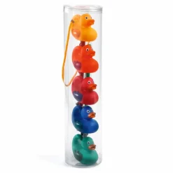 Hot Djeco Badeænder, 5 stk basis 8 cm + 2 fiskestænger