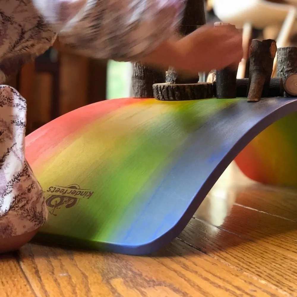 Sale Kinderfeets Balancebræt Kinderboard - Regnbue