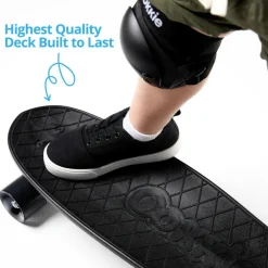 Clearance Ookkie Begynder-skateboard - Sort