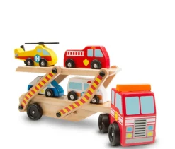 Outlet Melissa & Doug Biltransporter m. redningskøretøjer