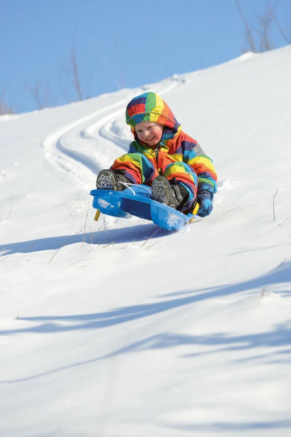 Online Dantoy Bobslæde m. bremse (ass. farver)