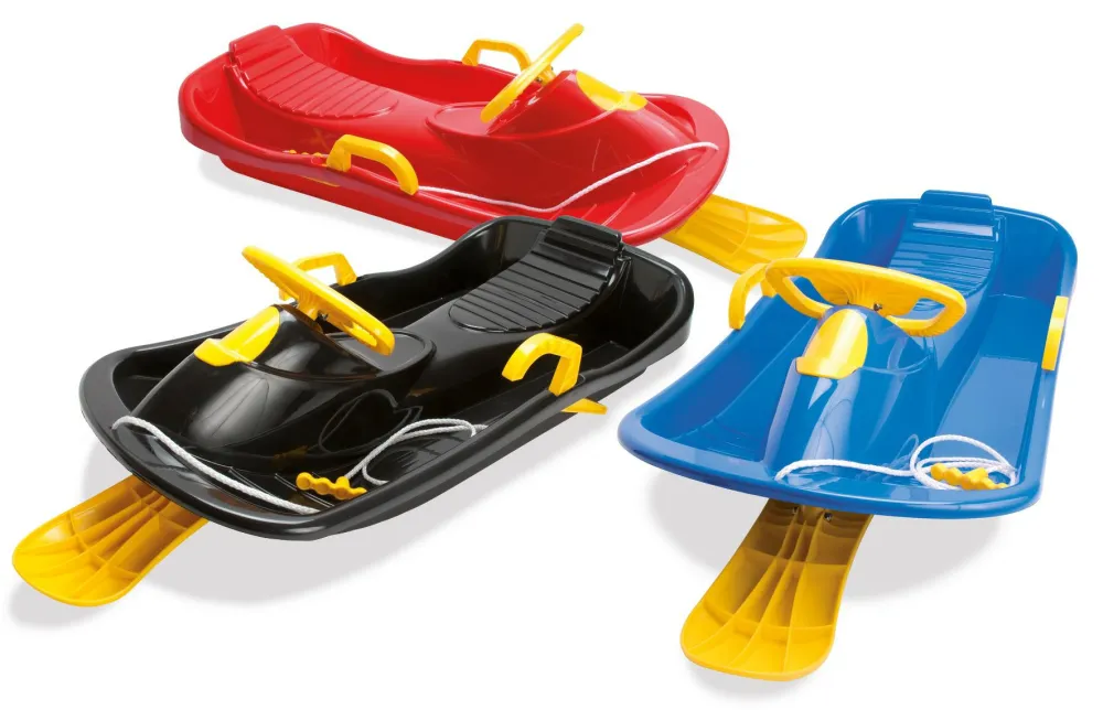 Dantoy Bobslæde m. rat og bremse (ass. farver)