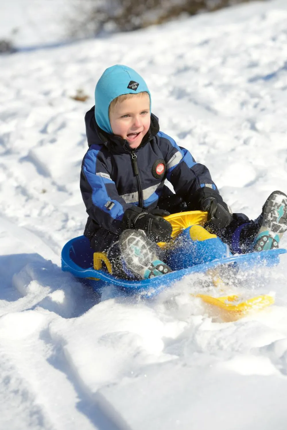 Dantoy Bobslæde m. rat og bremse (ass. farver)