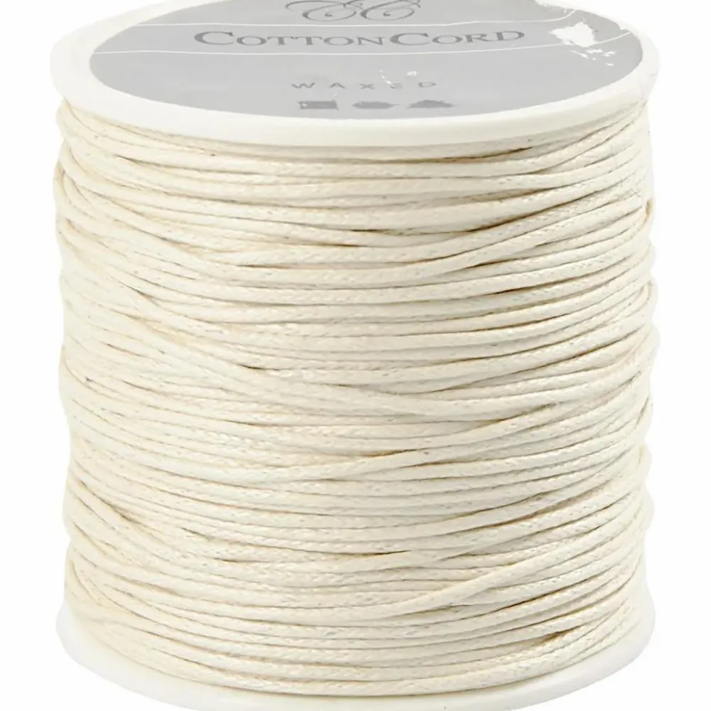 Outlet Bomuldssnor - Råhvid, 40 meter