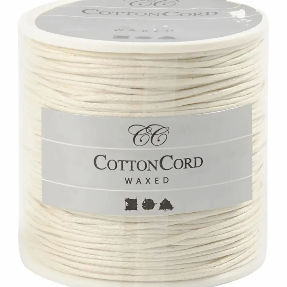 Outlet Bomuldssnor - Råhvid, 40 meter