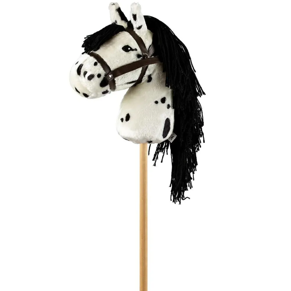 byASTRUP kæphest - Hvid m. sorte prikker