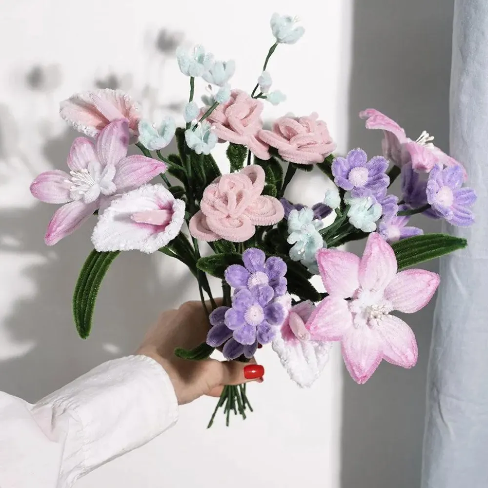 Outlet Creativ Company Chenille Ø6 mm. - Pastel, 25 stk