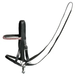Clearance Cheval Roi tilbehør - Trense, sort/pink rhinsten