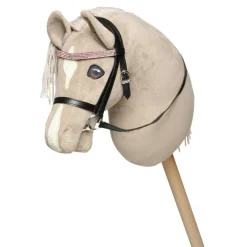 Clearance Cheval Roi tilbehør - Trense, sort/pink rhinsten