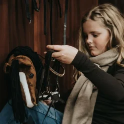 Clearance Cheval Roi tilbehør - Trense, sort/pink rhinsten