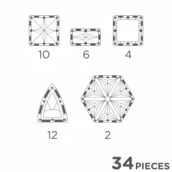 New Cleverclixx | Pastel kupler, 34 dele