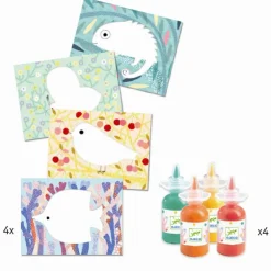 Clearance Djeco Collage med fingermaling (fra 18 mdr.) - Dyr