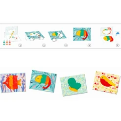 Clearance Djeco Collage med fingermaling (fra 18 mdr.) - Dyr