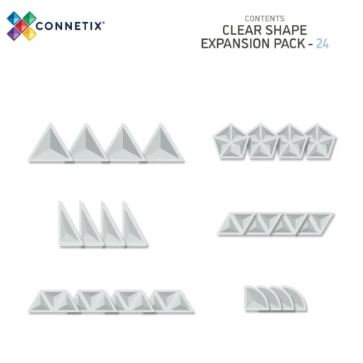 Outlet CONNETIX | Clear Shapes, 24 stk