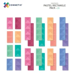 New CONNETIX | Pastel Rectangle, 24 stk