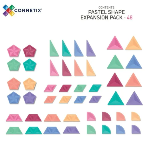 Hot CONNETIX | Pastel Shapes, 48 stk