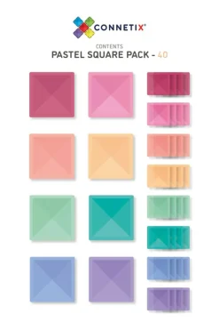 Hot CONNETIX | Pastel Square, 40 stk