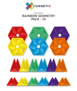 CONNETIX | Rainbow Geometry, 30 stk