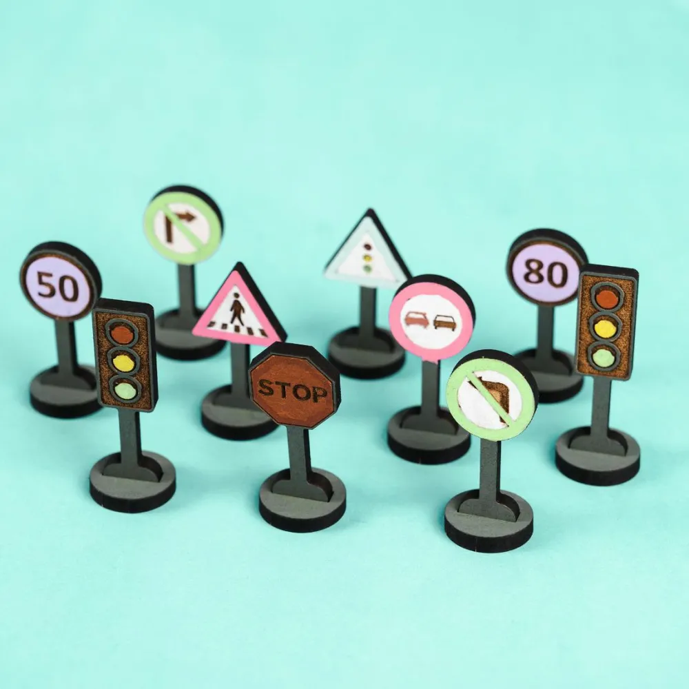 Clearance Crateit Town - Trafik og vejskilte, 10 dele