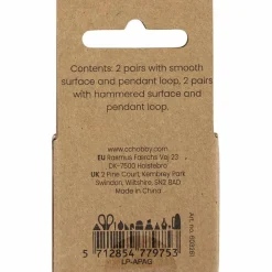 Creativ Company Creoler øreringe med øje - Forgyldt, 2 x 2 par