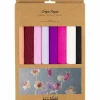 Clearance Creativ Company Crepepapir m. stræk - Lilla/pink, 8 ark