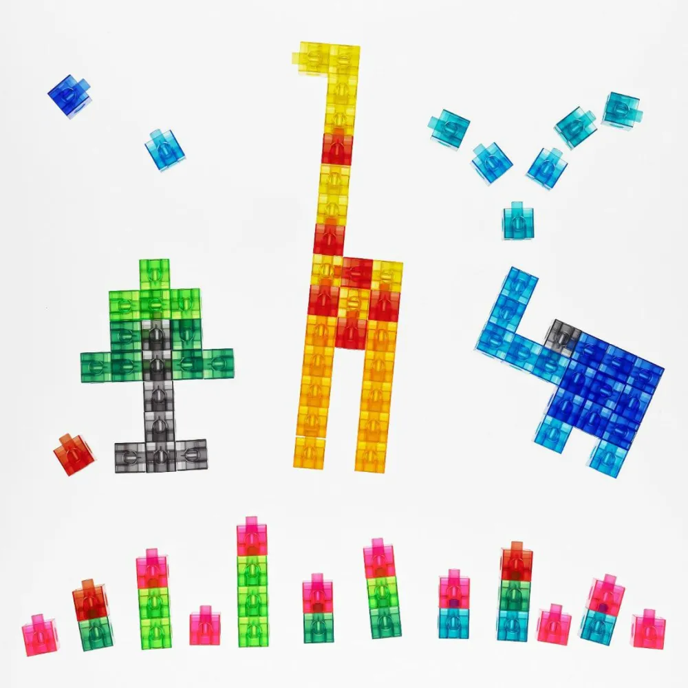 Cubes 2 cm - Transparent, 100 stk