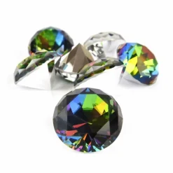 Hot Diamanter Ø3 cm. - Regnbue - 12 stk