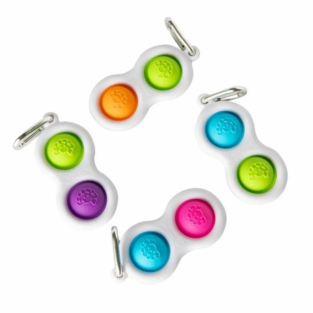 Hot Fat Brain Toys Dimpl - Boblepanel nøglering (ass. farver) 1 stk.