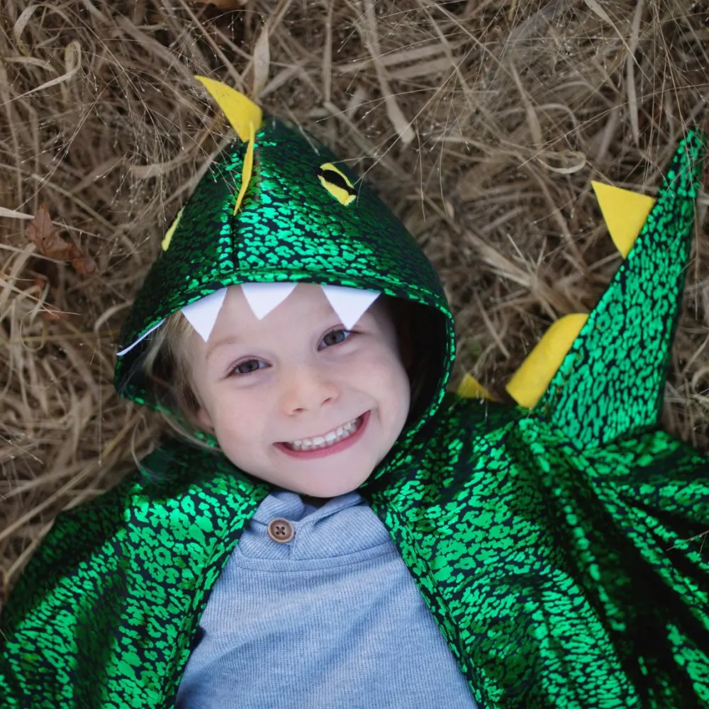 Best Great Pretenders Dragekappe - Grøn/gul, str. 2-3 år