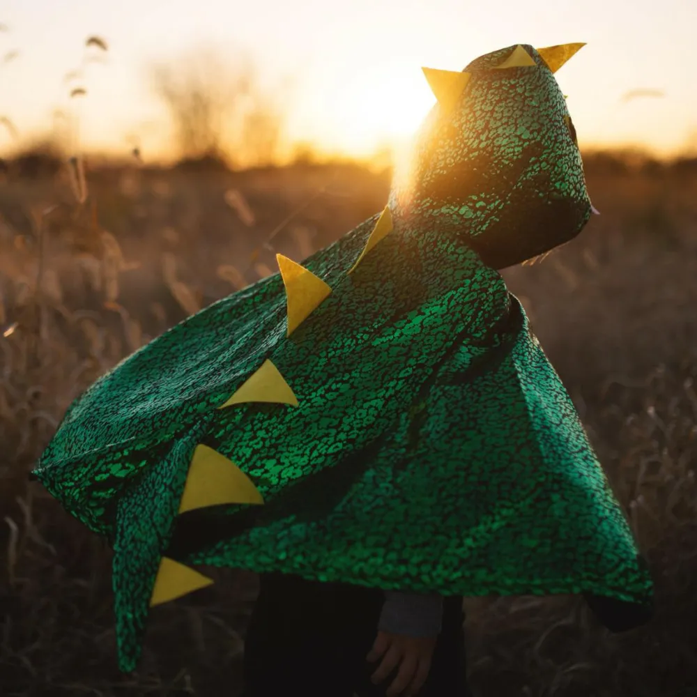 Best Great Pretenders Dragekappe - Grøn/gul, str. 2-3 år