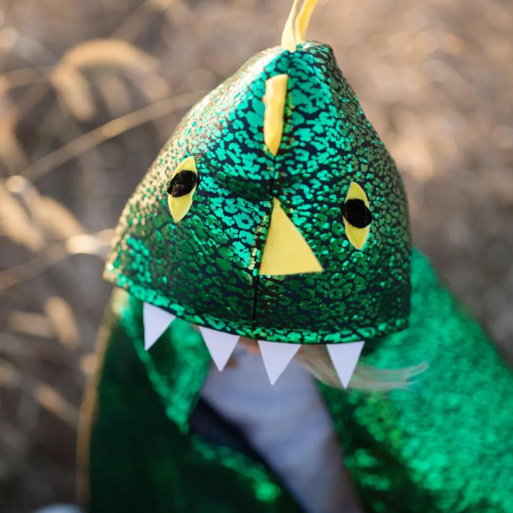 Best Great Pretenders Dragekappe - Grøn/gul, str. 2-3 år