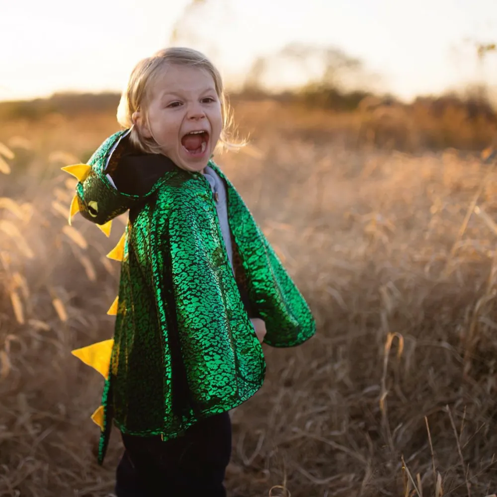 Best Great Pretenders Dragekappe - Grøn/gul, str. 2-3 år