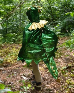 Clearance Den Goda Fen Dragekappe - Grøn/Guld, str. 3-8 år