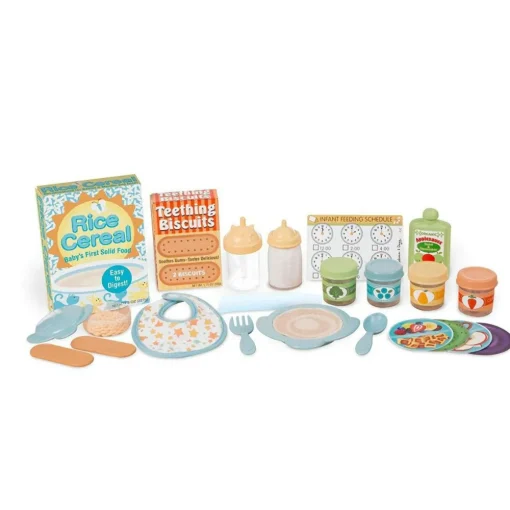 Best Melissa & Doug Dukke tilbehør - Spisetid, 24 dele
