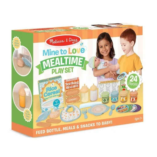 Best Melissa & Doug Dukke tilbehør - Spisetid, 24 dele
