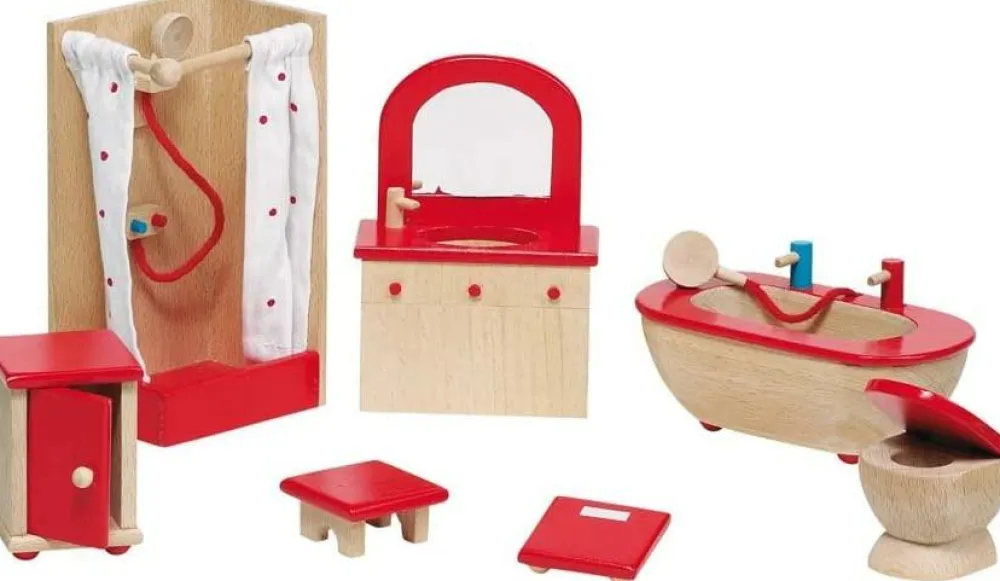 Discount goki Dukkehus tilbehør - Badeværelse, klassisk