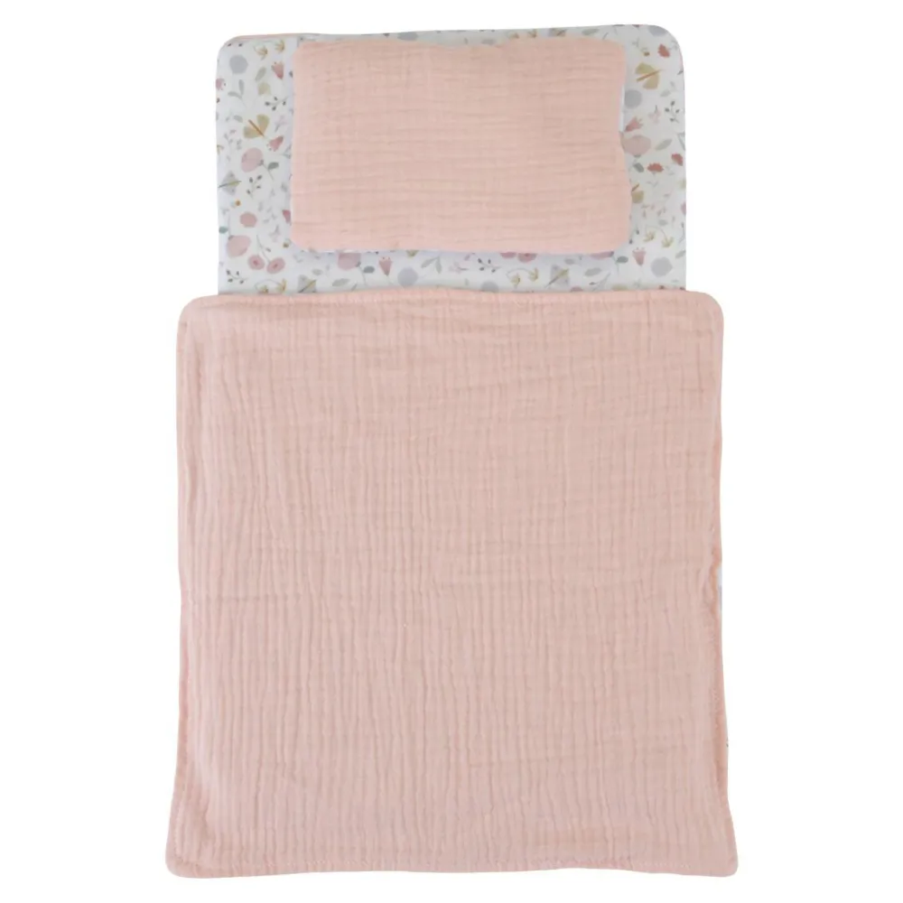 Dukkeseng inkl. sengesæt - Rosa