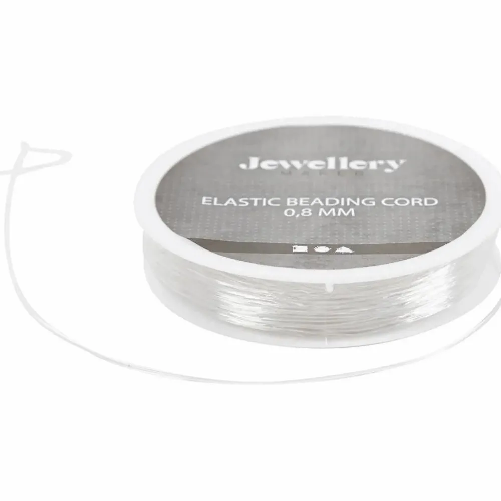 Clearance Creativ Company Elastiksnor til smykker Ø 0,8 mm - 10 meter