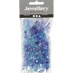 Outlet Creativ Company Facetperlemix  - Blå, 45 gr.