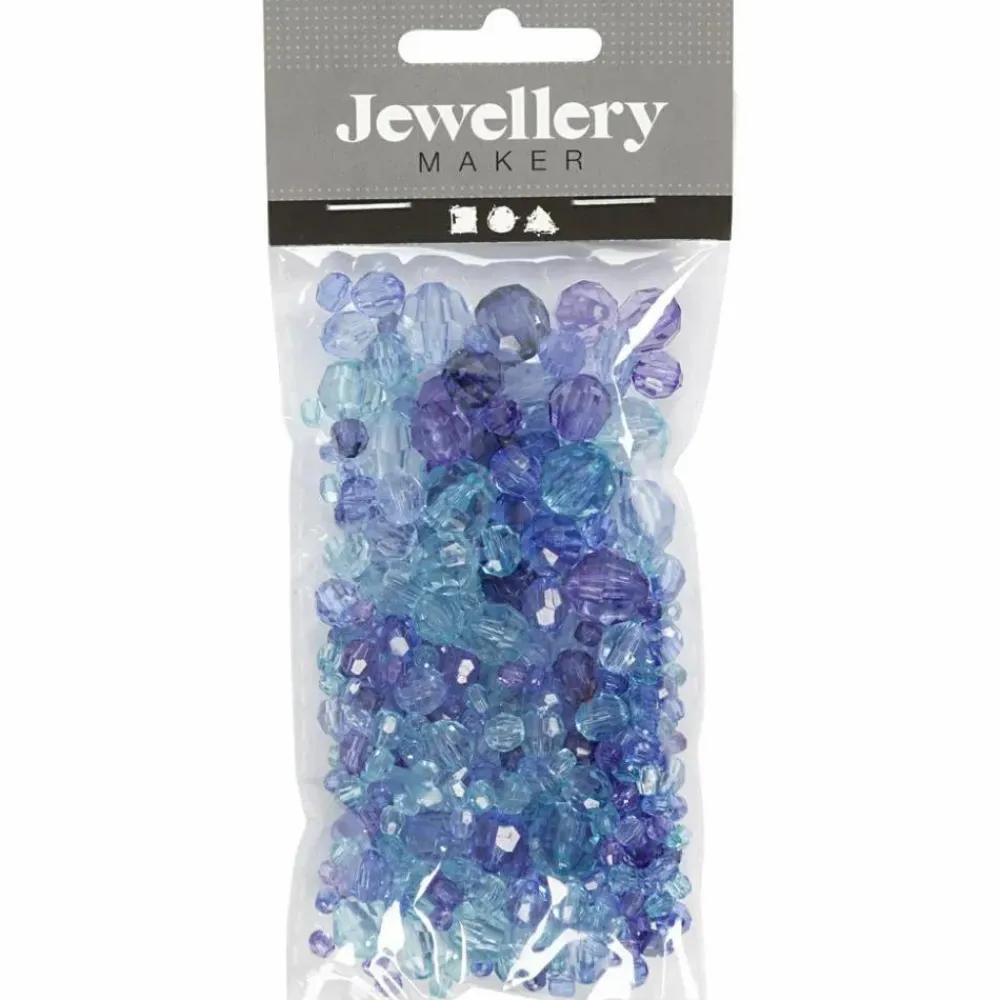 Outlet Creativ Company Facetperlemix - Blå, 45 gr.