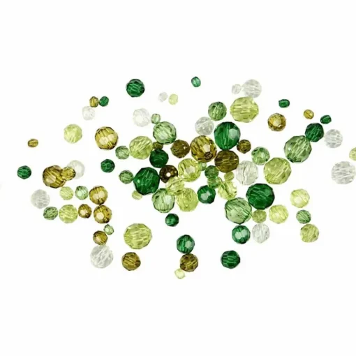New Creativ Company Facetperlemix - Grøn, 45 gr.
