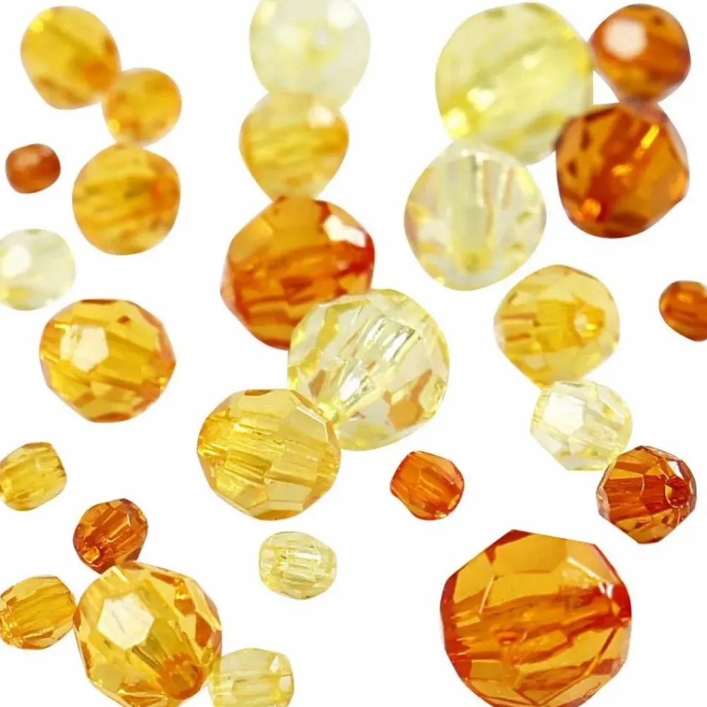 Creativ Company Facetperlemix - Gul, 45 gr.