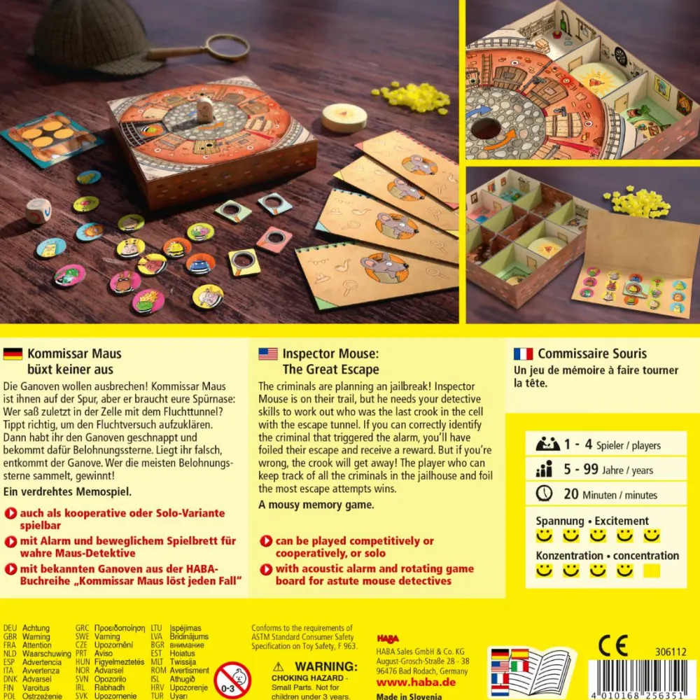 Discount Haba Familiespil - Agent Mus: Den store flugt